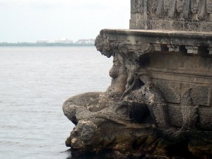 Vizcaya Stone Barge Stern Mermaid