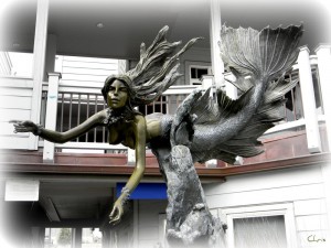 The Cayucos Mermaid sculpture