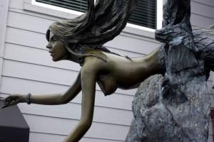 Mermaid statue in Cayucos