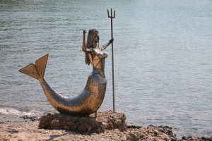 Mermaid Statue on Spetses island