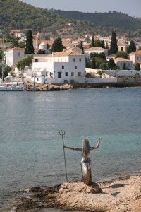 Mermaid Statue on Spetses island
