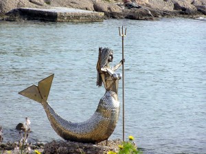 Mermaid Statue on Spetses island