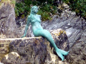 Mermaid statue - Miranda, Mermaid of Dartmouth.