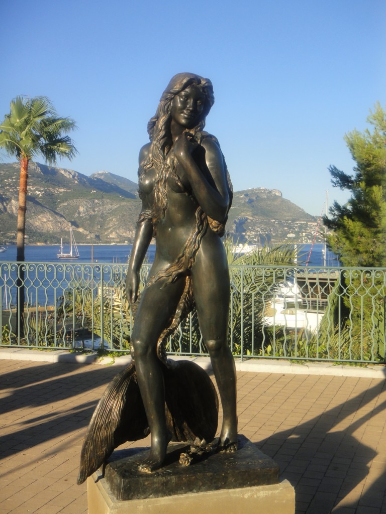 Ama du Cap Ferrat mermaid statue.