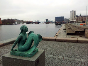 The Black Diamond Mermaid Statue.