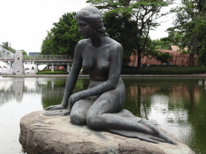 The Little Mermaid statue in Shenzhen, China