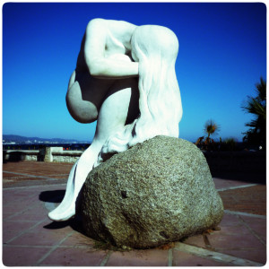 Mermaid statue in Puerto Banus, Marbella, Spain