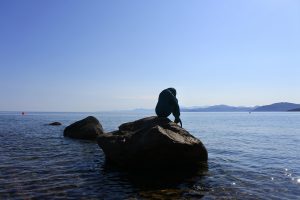 Mermaid sculpture in Ile Rousse