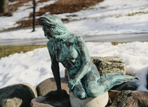 Greenville's Flat River Mermaid sculpture