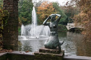 Leopold Park Mermaid Statue.