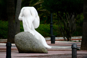 Mermaid statue in Puerto Banus, Marbella, Spain
