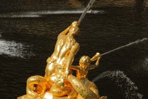 Mermaid statues in Samson Fountain at Peterhof
