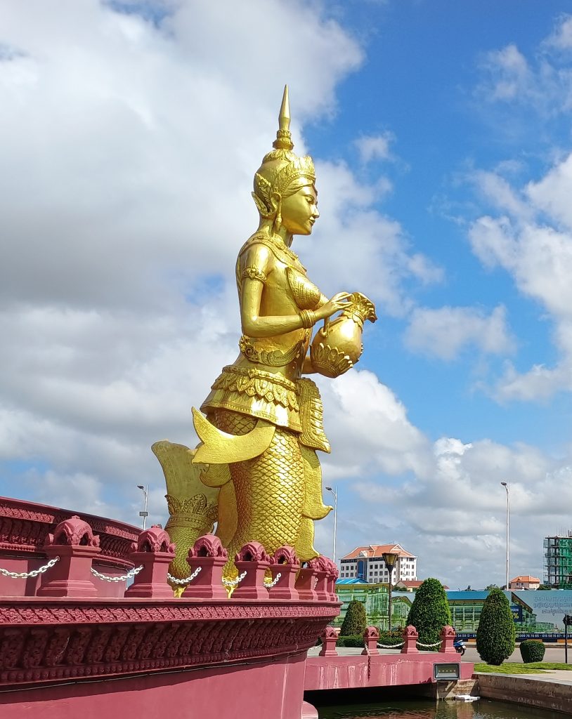 Mermaids sculptures in Phnom Penh, Cambodia