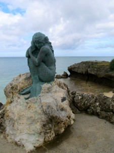 Moon Beach Mermaid sculpture