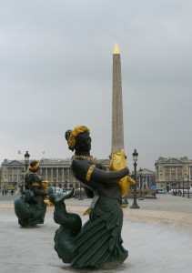 Mermaid and Triton in the Fountains at Place de la Concorde.