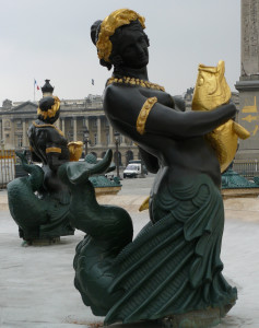 Mermaid and Triton in the Fountains at Place de la Concorde.