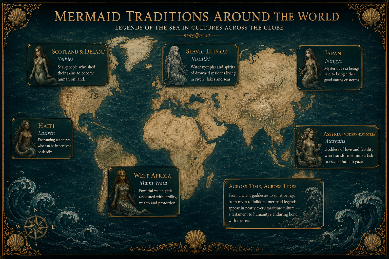 Mermaid Traditions Around the World — Legends of the Sea in Cultures Across the Globe