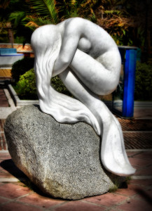 Mermaid statue in Puerto Banus, Marbella, Spain