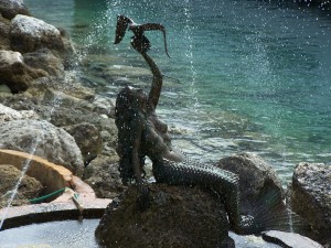 The Mermaid sculpture on Coco Cay