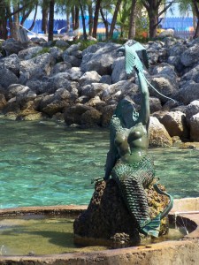 The Mermaid statue on Coco Cay