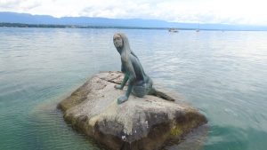 Mermaid Statue on Lake Geneva