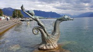 Nymph on Seahorse in Lake Geneva