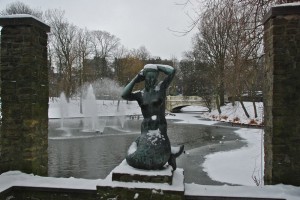 Leopold Park Mermaid Statue.